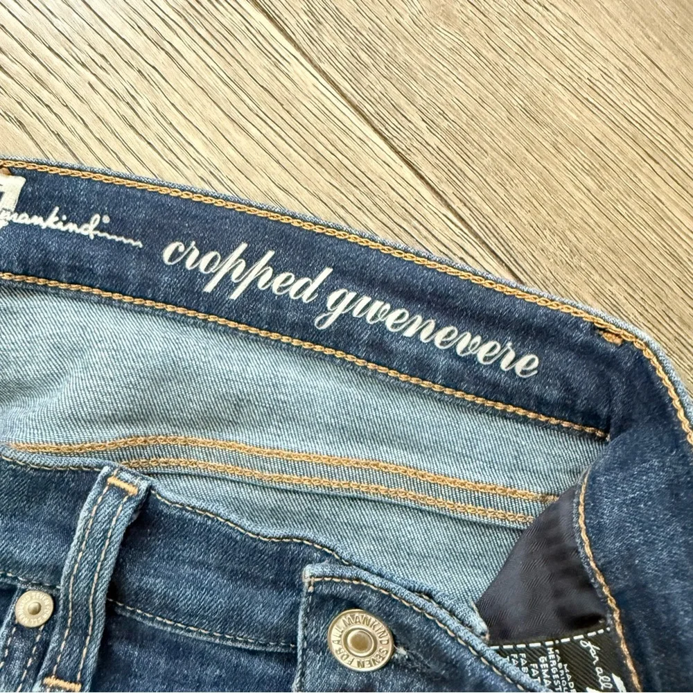 3 FOR $10 - 7 For All Mankind Cropped Gwenevere Dark Blue Skinny Jeans 28 - Picture 7 of 10